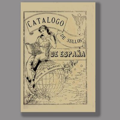 Catálogo antiguo de sellos de España, fechado en 1900